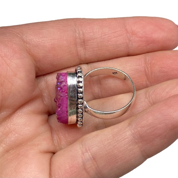 Pink Druzy Ring - Picture 6 of 6